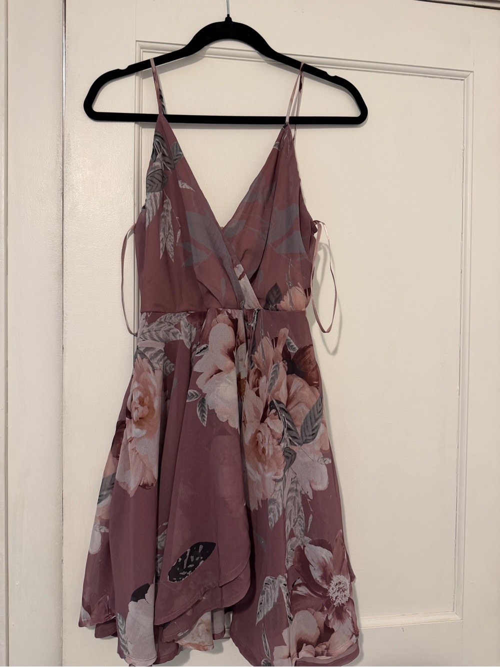 Windsor Mauve Floral Wrap Midi Dress